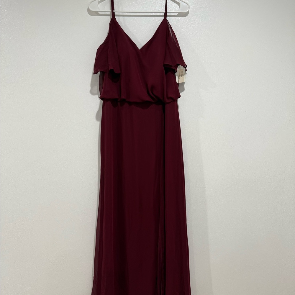 Elegant Wine Maxi Dress